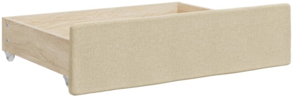 vidaXL Tagesbett Ausziehbar mit Schubladen Creme 90x200 cm Stoff 3197674 Bild 12