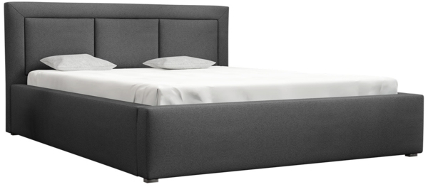 Polsterbett Moden mit Gerolltes Lattenrost, Grau, 180x200 cm, ohne Bettkasten