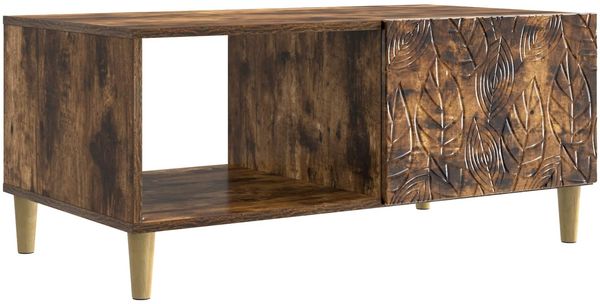 vidaXL Couchtisch Geräucherte Eiche 90 x 50 x 40 cm Holzwerkstoff 895190