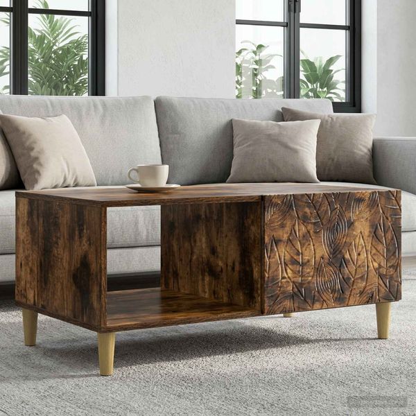 vidaXL Couchtisch Geräucherte Eiche 90 x 50 x 40 cm Holzwerkstoff 895190