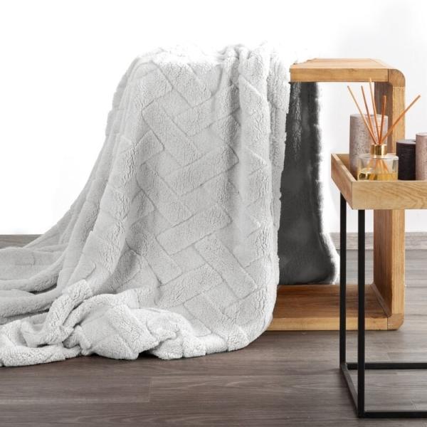 Wohndecke CARO, Design91, Karierte Kuscheldecke ideales Geschenk Weiche, warme Decke