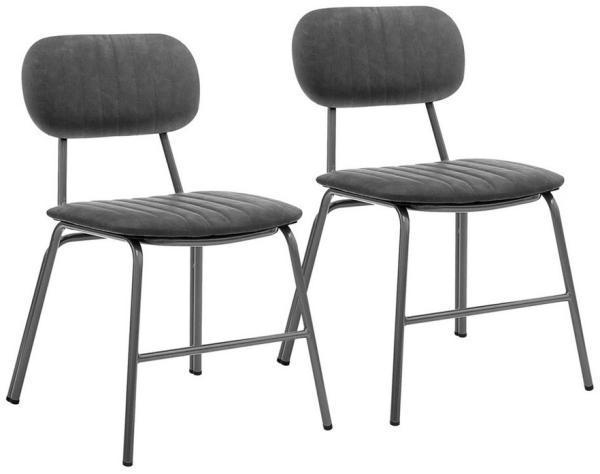 HTI-Living Esszimmerstuhl Stuhl 2er Set Vivila Dunkelgrau (Stück, 2 St), Küchenstuhl
