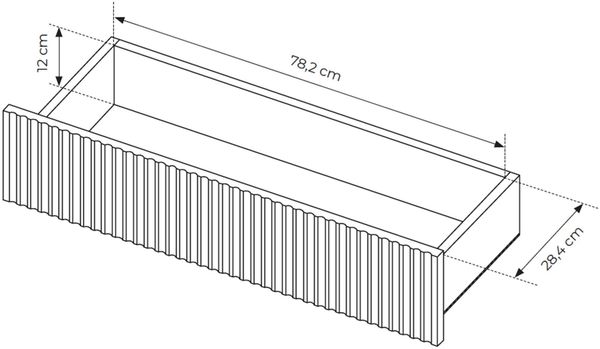 AX LIVING Trentinis 187 2T3S Braun große Kommode 187,1 cm, geriffelte Bild 8