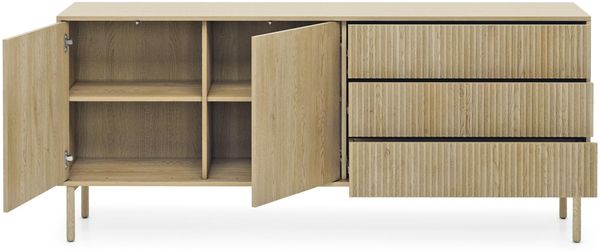 AX LIVING Trentinis 187 2T3S Braun große Kommode 187,1 cm, geriffelte Bild 6