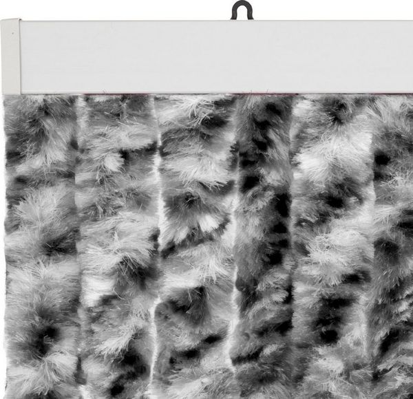 Moritz Flauschvorhang aus Chenille 90 x 200 cm dunkelgrau grau meliert Türvorhang als Fliegenschutz Insektenschutz für Camping Wohnwagen Bild 3