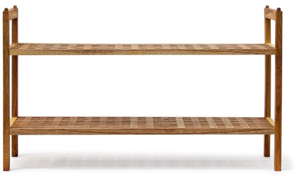 4 x Schuhregal Walnuss stapelbar Bild 5