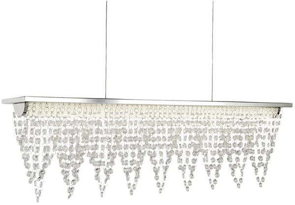 LED Hängeleuchte, Kristalle, Edelstahl, H 115 cm, DRAPE