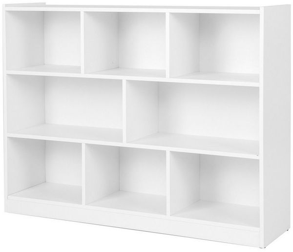 COSTWAY Kinderregal, mit 2 großen Fächern und 6 kleinen Fächern, 122x32x93cm