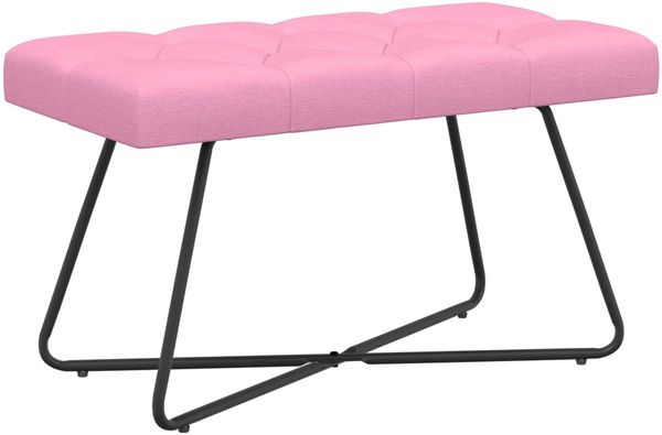 vidaXL Bank mit Knopfheftung Rosa 80 x 40 x 46 cm Stoff 42038369