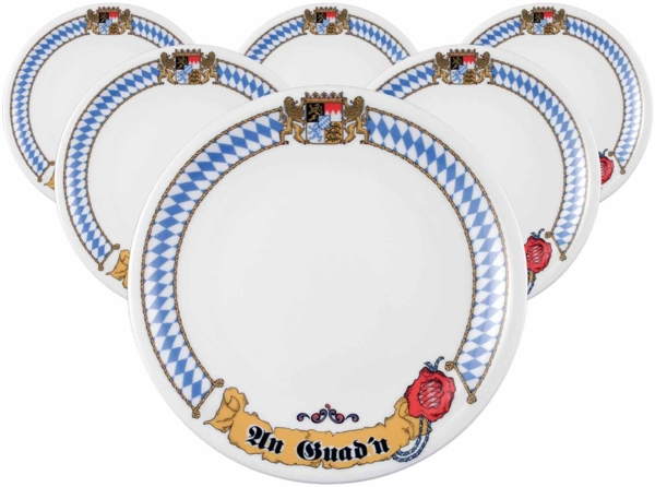 Seltmann Weiden Compact Bayern Frühstücksteller ø 19 cm 6er Set