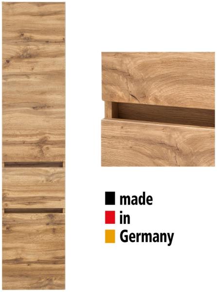 Hochschrank Badezimmer 40 cm breit VIDAGO-03 in Wotan Eiche Nb, B/H/T: ca. 40/180/35 cm