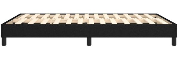 vidaXL Polsterbett, Stoff, 25,0 cm, Schwarz, 140x200 cm, mit Lattenrost, Schwarz Bild 6