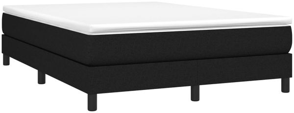 vidaXL Polsterbett, Stoff, 25,0 cm, Schwarz, 140x200 cm, mit Lattenrost, Schwarz Bild 3