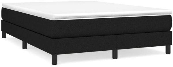 vidaXL Polsterbett, Stoff, 25,0 cm, Schwarz, 140x200 cm, mit Lattenrost, Schwarz Bild 2