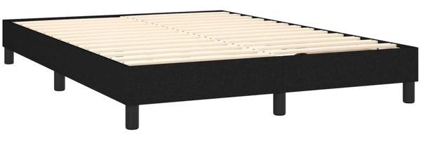 vidaXL Polsterbett, Stoff, 25,0 cm, Schwarz, 140x200 cm, mit Lattenrost, Schwarz Bild 4