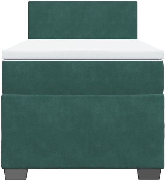 vidaXL Boxspringbett mit Matratze Dunkelgrün 80x200 cm Samt 3286159 Bild 4