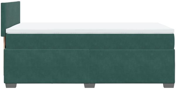 vidaXL Boxspringbett mit Matratze Dunkelgrün 80x200 cm Samt 3286159 Bild 5