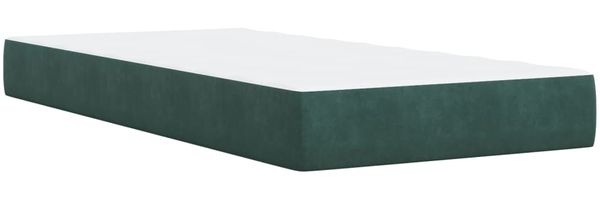 vidaXL Boxspringbett mit Matratze Dunkelgrün 80x200 cm Samt 3286159 Bild 10