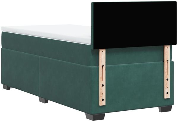 vidaXL Boxspringbett mit Matratze Dunkelgrün 80x200 cm Samt 3286159 Bild 6