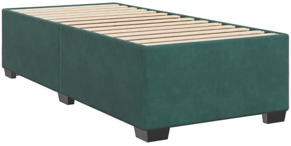 vidaXL Boxspringbett mit Matratze Dunkelgrün 80x200 cm Samt 3286159 Bild 8