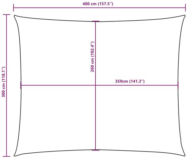 vidaXL Sonnensegel Oxford-Gewebe Rechteckig 3x4 m Rot 135650 Bild 10