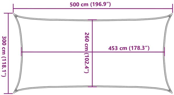 vidaXL Sonnensegel Sandfarbe 5x3 m 100% Polyester Oxford 4000572 Bild 10
