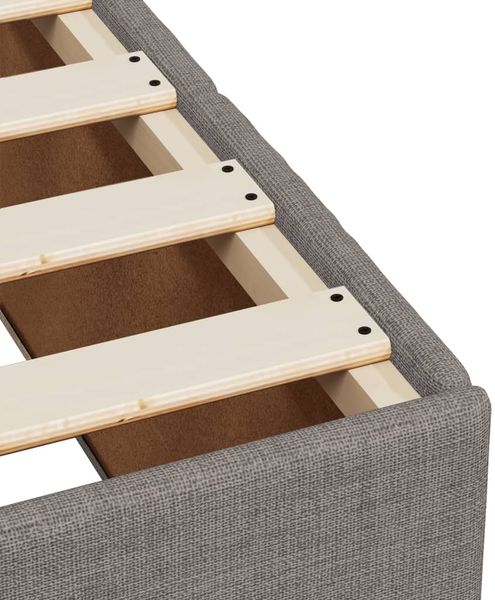 vidaXL Bettgestell ohne Matratze Taupe 180x200 cm Stoff 3284857 Bild 7