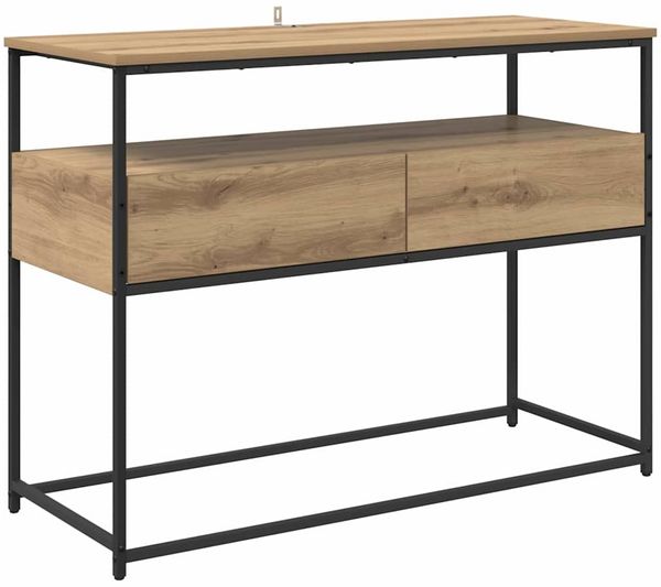 Konsolentisch, Beistelltisch, Konsole Artisan-Eiche 100 x 40 x 75 cm Holzwerkstoff