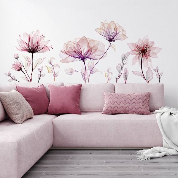MOPUEA Wandtattoo Dekorative Wandaufkleber, Blumen Fenster Wandsticker Pflanzen/Sterne (Wanddeko Modern für Kinderzimmer Schlafzimmer Wohnzimmer), 3D-Wandtattoo, Wandsticker, Wandtattoo