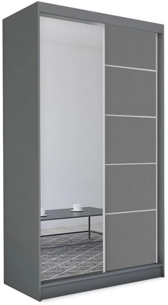 Beautysofa Schiebetürenschrank MARIKA II mit Schubladen, Spiegeln und Kleiderstange
