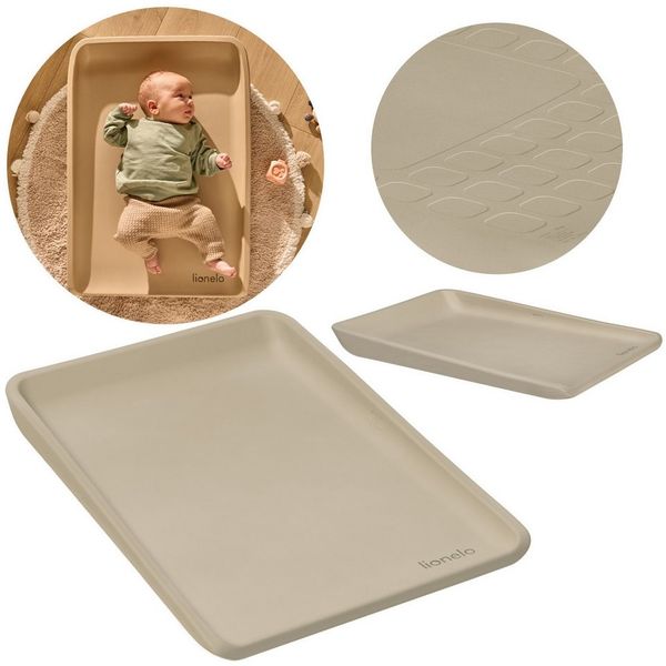 Lionelo Megs Wickelauflage für Wickeltische, wasserdicht, waschbar, multifunktional, weicher PU-Schaum, ca. 50x70 cm, sicher, rutschfest, Designer