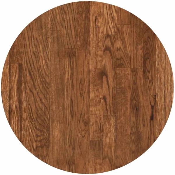vidaXL Tischplatte Braun Ø 40 x 4 cm Massives Eichenholz 42016021