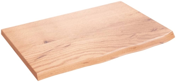 vidaXL Wandregal Hellbraun 60x40x2 cm Massivholz Eiche Behandelt 363647