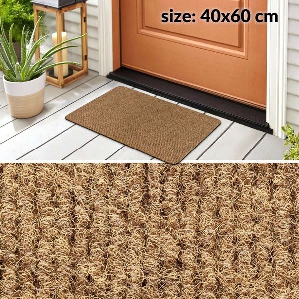 ANRO Fußmatte Türvorleger Schmutzfangmatte JUMBY, eckig, Höhe: 8 mm, Weich - Streifen Größe 40x60 cm