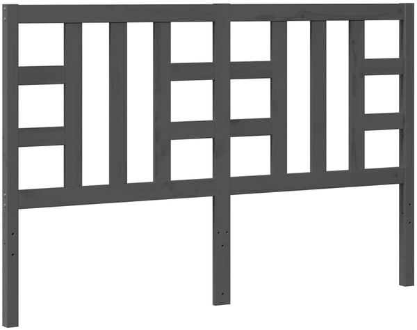 Kopfteil, Bettkopfteil, Minimalistisch Grau 146x4x100 cm Massivholz Kiefer