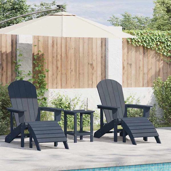 vidaXL Gartenstuhl 2 pcs Marineblau 83 x 74 x 92 cm Polyethylen 3335843