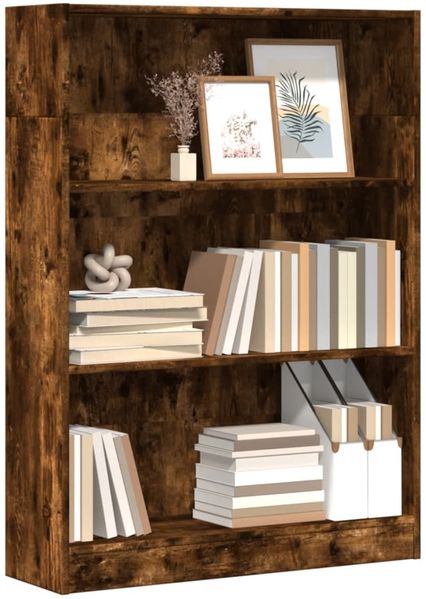 vidaXL Bücherregal Räuchereiche 80x24x109 cm Holzwerkstoff 857839