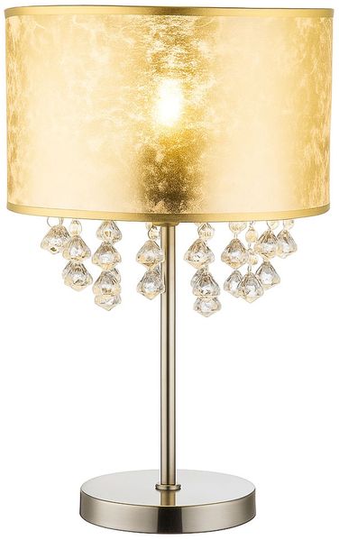 Kristalllampe, Blattgold, Nickel matt, 1x E27