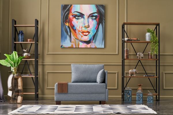 1-Sitzer-Sofa, 'Fly', 80 x 75 x 100, Blau