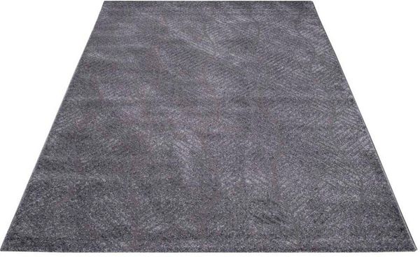 Carpet City Teppich Friseé-Teppich FANCY 904, rechteckig, Höhe: 12 mm, Läufer, Kurzflor Wohnzimmer, florale 3D-Optik, für Schlafzimmer