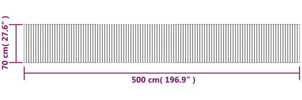 vidaXL Teppich Rechteckig Grau 70x500 cm Bambus 376766 Bild 8