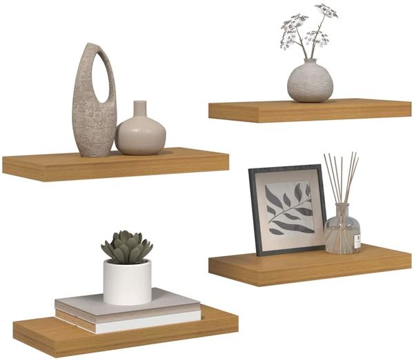 vidaXL Wandregal Wandhalterung 4 pcs Beige 50 x 23,5 x 4 cm 42019988 Bild 3