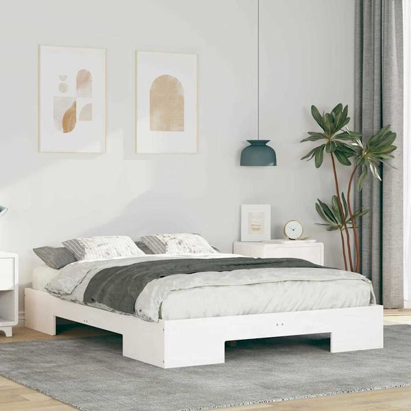 vidaXL Bettgestell Weiß 120 x 190 cm 873041