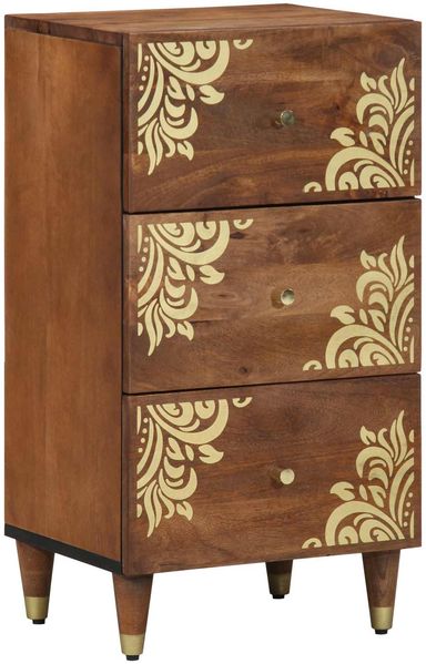 vidaXL Sideboard mit Schubladen Braun 40 x 33 x 75 cm Massivholz Mango 4018759