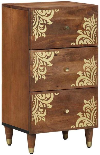vidaXL Sideboard mit Schubladen Braun 40 x 33 x 75 cm Massivholz Mango 4018759