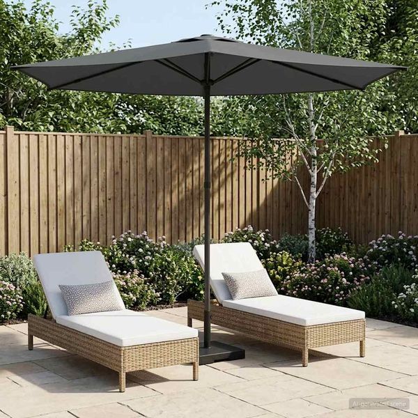 vidaXL Garten-Schirm mit Fuß 270 x 270 cm Polyester Rechtwinklig 42036188