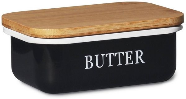 Zedelmaier Butterdose Butterdose,Butterglocke für 250g Butter,mit nachhaltigem holzdeckel, (Packung)