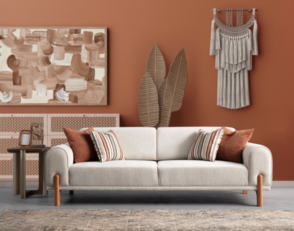 Villa Möbel Sofa Adonis, 1 Stk. 3-Sitzer, mit Relax-/Bettfunktion durch umklappbare Rückenlehne Bild 5