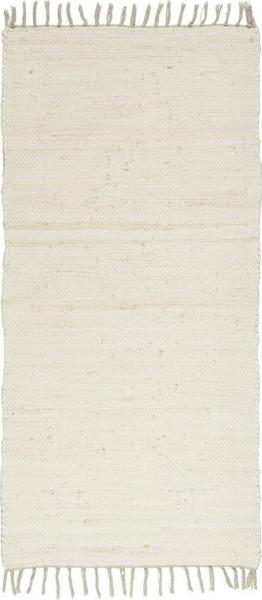 Teppich Läufer Wohnraum 60x120cm Baumwolle Creme Ib Laursen 65014-01