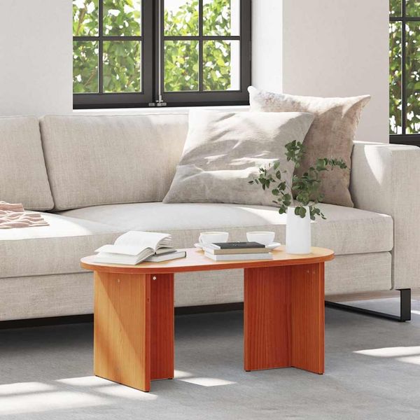 vidaXL Couchtisch Wachsbraun 80 x 39,5 x 35 cm Massivholz Kiefer 873543